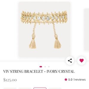 NWT BuDhaGirl String Bracelet - Gold and Crystal